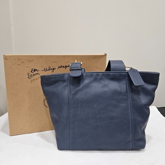 Vintage Coach Waverly Leather Tote Bag 4133 Chambray Shoulder Bag Casual Capsule